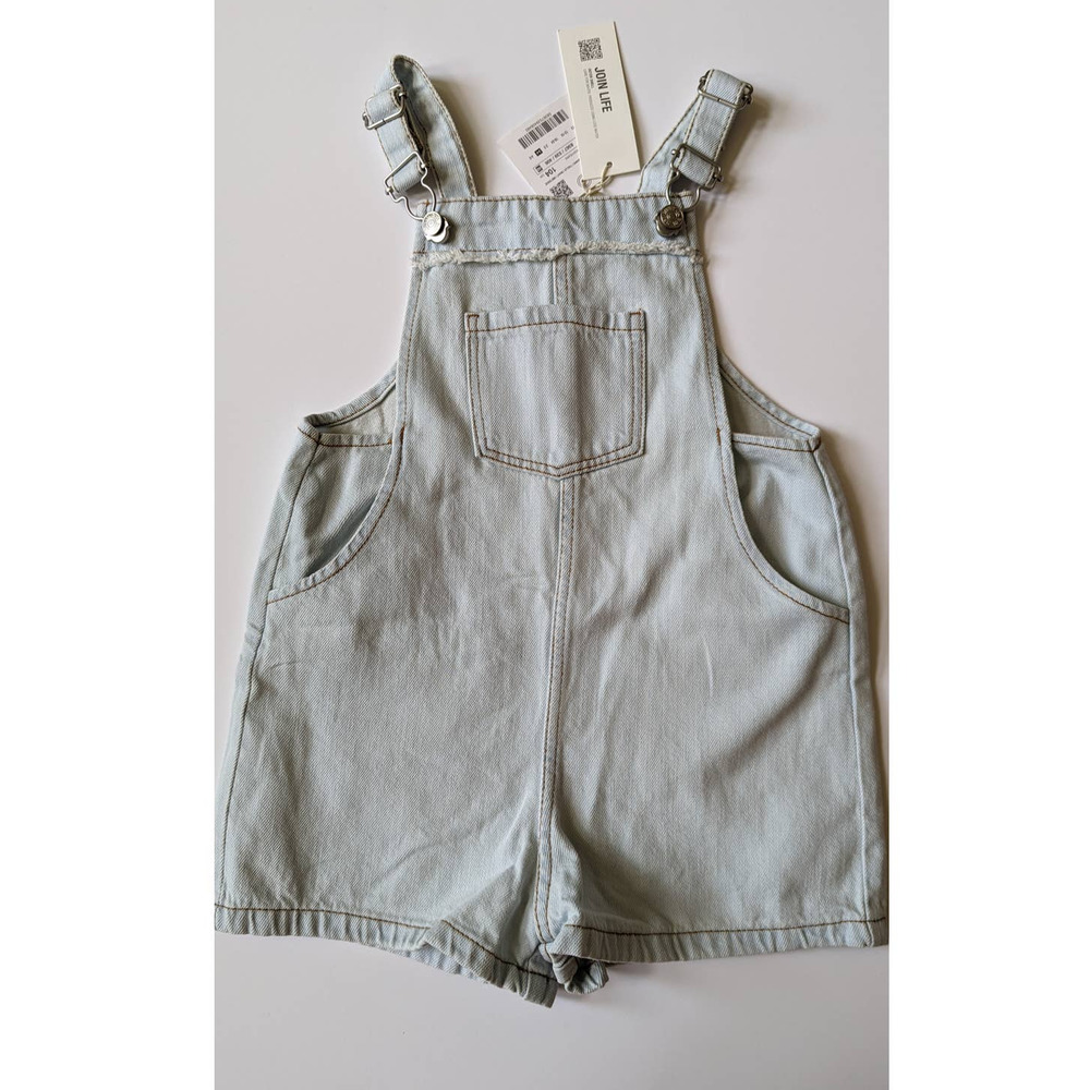 NWT Zara Light Denim Short overalls